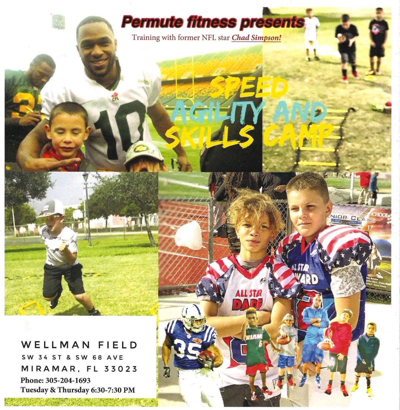 After School Programs Available with Former NFL Star Chad Simpson.